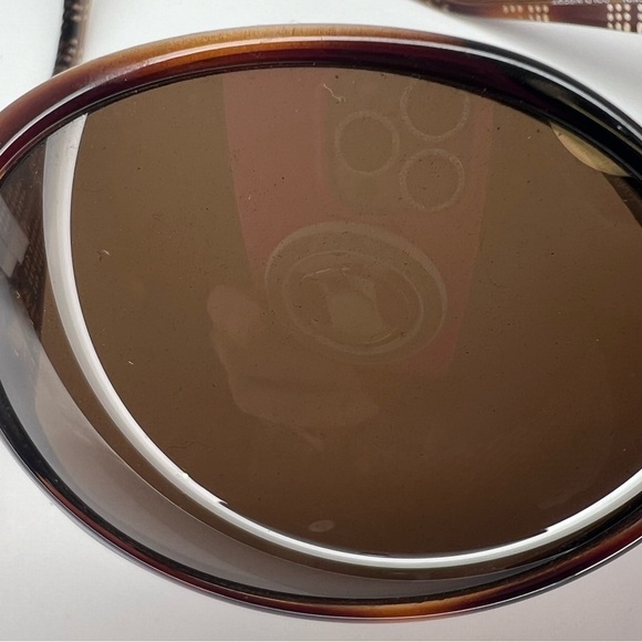 FENDI BROWN OVERSIZED OVAL WRAP SUNGLASSES